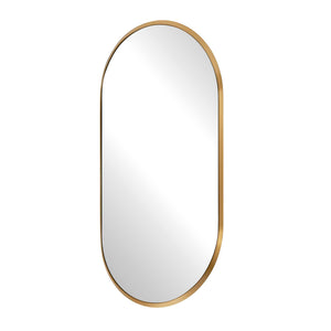 Uttermost Torrado Antique Brass Oval Wall Mirror Stainless Steel Entryway Accent