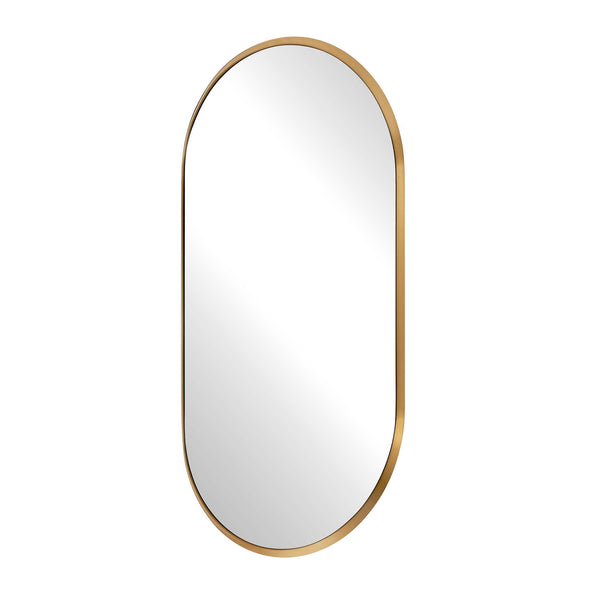 Uttermost Torrado Antique Brass Oval Wall Mirror Stainless Steel Entryway Accent