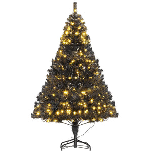 English Elm Homcom 6' Tall Prelit Douglas Fir Artificial Christmas Tree With 250 Led Lights & Realistic Branches W2225P249687