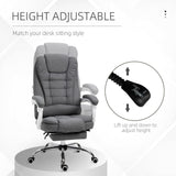 English Elm Vinsetto Executive Office Chair With Footrest, Linen-Fabric Computer Chair