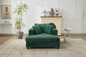 English Elm Chaise Lounge Chair With Removable Ottoman – Modern Upholstered Sleeper For Living Room & Bedroom Comfort W1170P353045