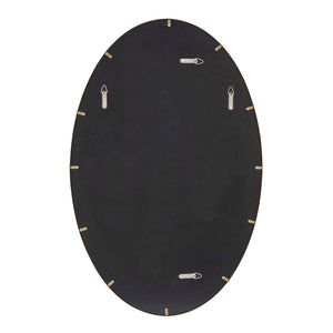Uttermost Elstree Beveled Oval Wall Mirror with Antique Brass Stainless Steel Frame