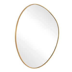 Uttermost Organic Sculptural Wall Mirror with Antique Brass Stainless Steel Frame