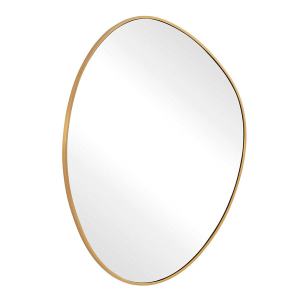 Uttermost Organic Sculptural Wall Mirror with Antique Brass Stainless Steel Frame