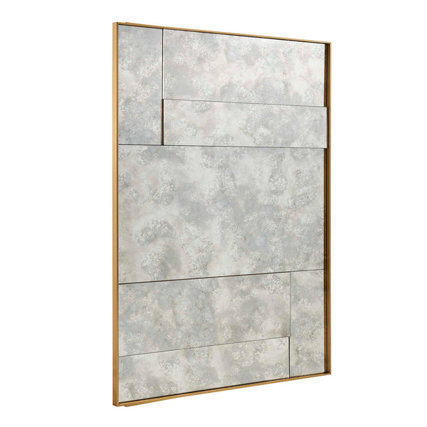 Uttermost Rally Antiqued Brass Stainless Frame Oversized Wall Mirror for Entryways