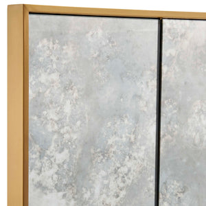 Uttermost Rally Antiqued Brass Stainless Frame Oversized Wall Mirror for Entryways
