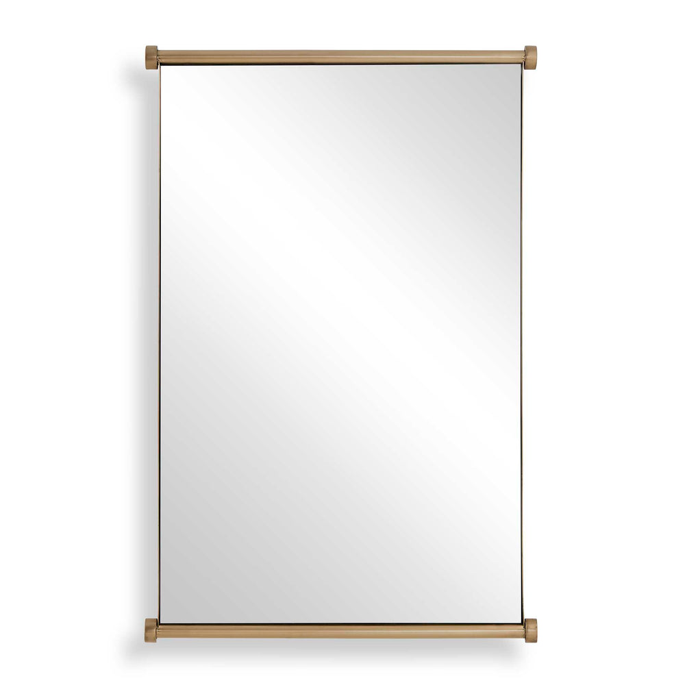 Uttermost Uttermost Scroll Inspired Antique Brass Stainless Steel Rectangular Wall Mirror 08312