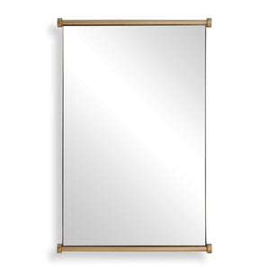 Uttermost Uttermost Scroll Inspired Antique Brass Stainless Steel Rectangular Wall Mirror 08312