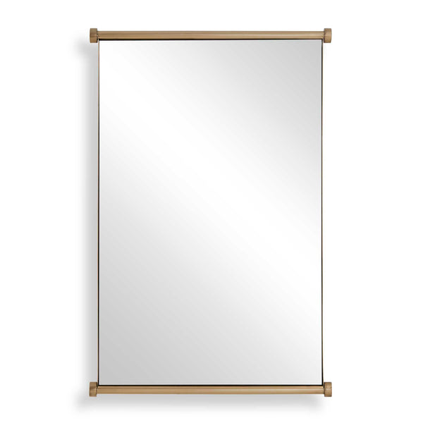 Uttermost Uttermost Scroll Inspired Antique Brass Stainless Steel Rectangular Wall Mirror 08312