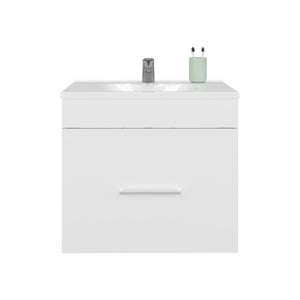 English Elm Bathroom Vanity Slim Sink Cabinet with Single Door, Engineered Wood, Space-Saving Modern Design White 28.35 L x 23.23 W x 11.81 H B097P350320