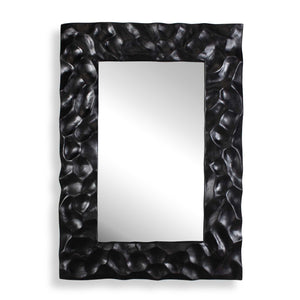 Uttermost Uttermost Malosi Hand-carved Suar Wood Wall Mirror with Matte Black Sculptural Frame 08315