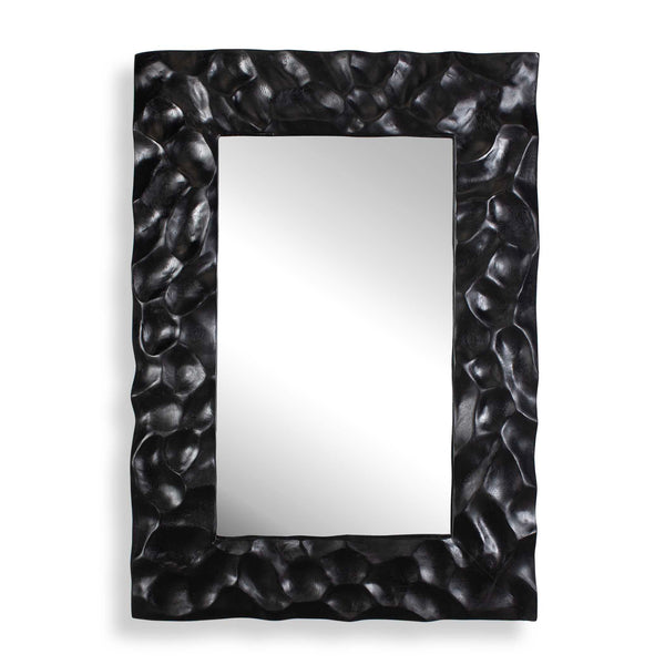 Uttermost Uttermost Malosi Hand-carved Suar Wood Wall Mirror with Matte Black Sculptural Frame 08315