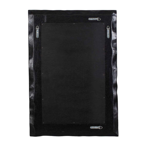 Uttermost Malosi Hand-carved Suar Wood Wall Mirror with Matte Black Sculptural Frame
