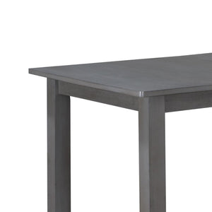 English Elm Carminegray Rustic Rubberwood Extendable Dining Table Seats 4 to 6 for Modern Farmhouse B2749P413322