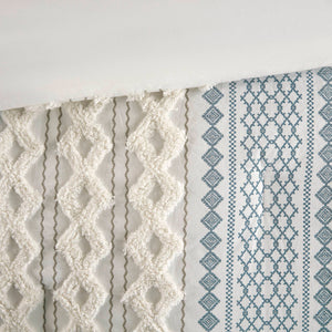 English Elm Cotton INK+IVY Imani Chenille Tufted Comforter Set King/Cal King – Geometric Print, OEKO-TEX Safe B035128800