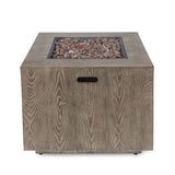 Christopher Knight Home® - Noble House - Wellington Outdoor 33-Inch Square Fire Pit