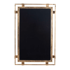 Uttermost Elsher Antiqued Gold Wall Mirror with Cast Iron Clips Vintage Sculptural Art