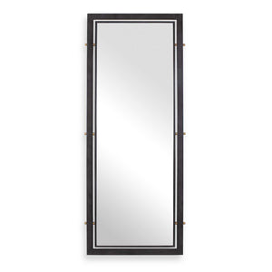 Uttermost Uttermost Westley Iron Floor Mirror with Bronze Frame and Antique Brass Pin Accents 08326