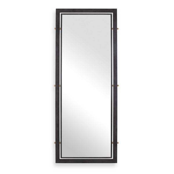 Uttermost Uttermost Westley Iron Floor Mirror with Bronze Frame and Antique Brass Pin Accents 08326