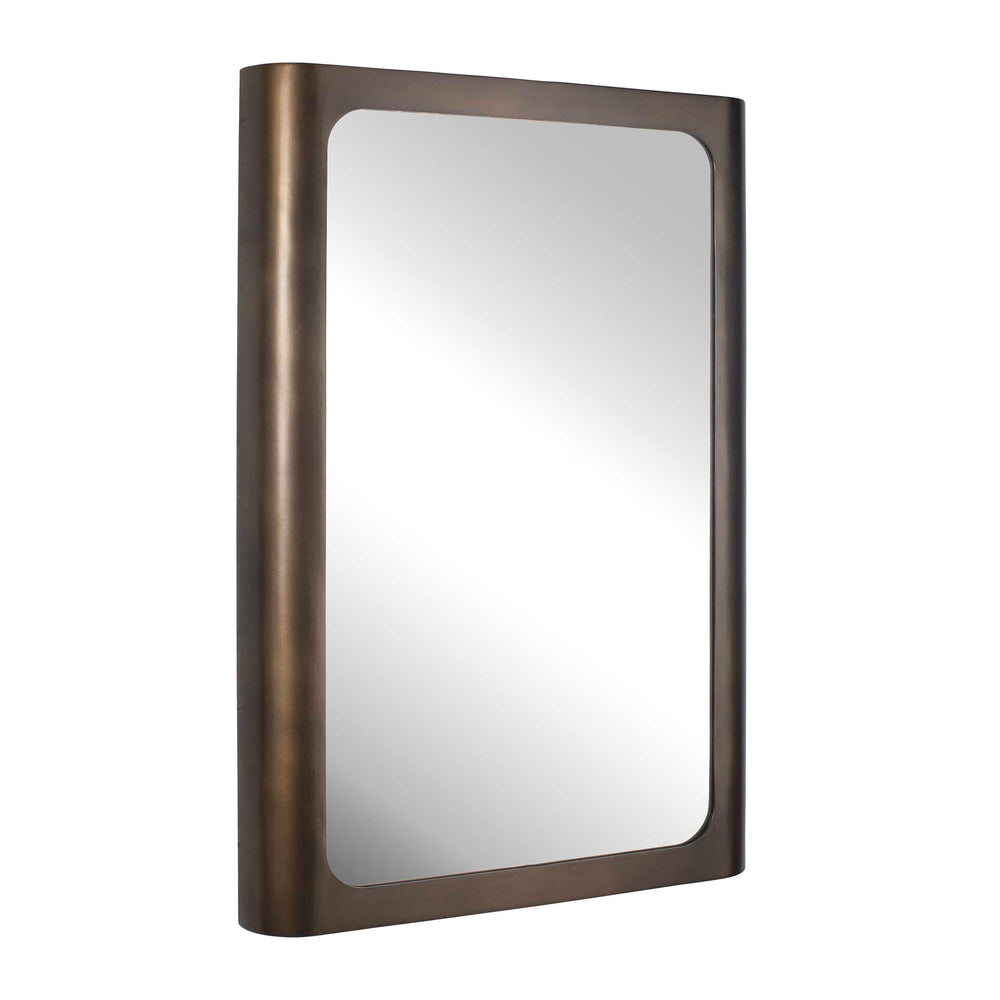 Uttermost Uttermost Fischer Iron Frame Wall Mirror with Warm Golden Bronze Sculptural Finish 08327