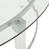 Christopher Knight Home® - Noble House - Elowen Modern Round Tempered Glass Coffee Table with Acrylic and Iron Accents