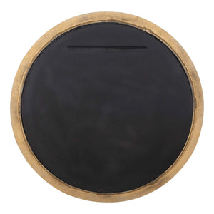 Uttermost Gold Polished Cast Aluminum Round Mirror with Textured Frame for Bold Walls