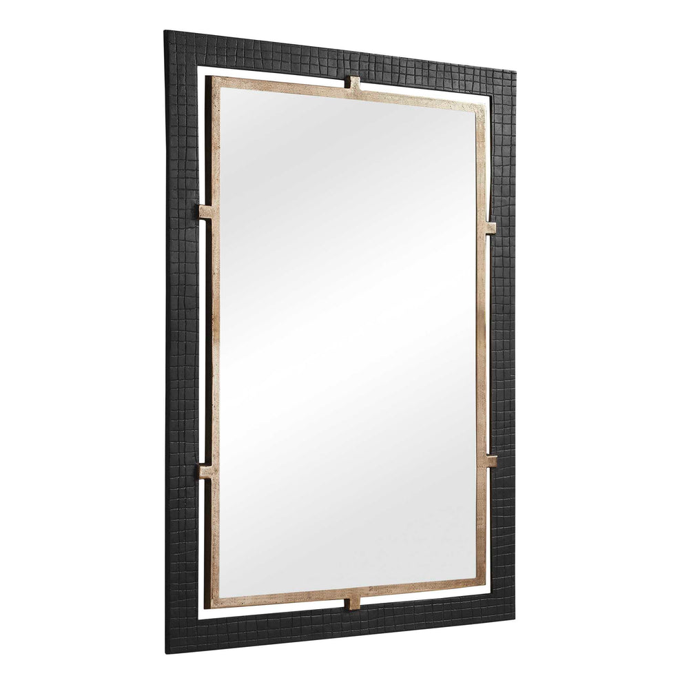 Uttermost Uttermost Guerra Cast Aluminum Wall Mirror with Antique Brass and Bronze Layered Frame 08349