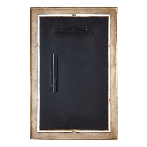 Uttermost Guerra Cast Aluminum Wall Mirror with Antique Brass and Bronze Layered Frame
