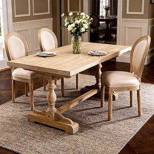English Elm French Country Barstools Solid Wood Cabriole Legs Upholstered Cushion Set of 2 W1622P411779