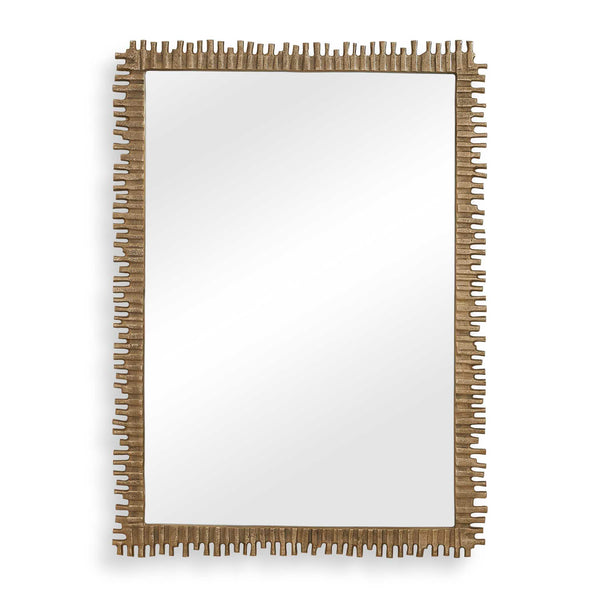 Uttermost Uttermost Soto Cast Aluminum Antique Brass Wall Mirror Sculptural Entryway Accent 08354