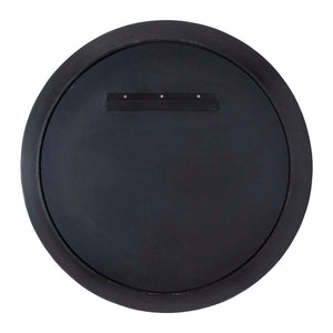 Uttermost Montgomery Cast Aluminum Round Wall Mirror with Sculptural Ridged Black Frame