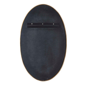 Uttermost Ellis Antique Brass Oval Mirror with Ornate Beaded Cast Aluminum Frame