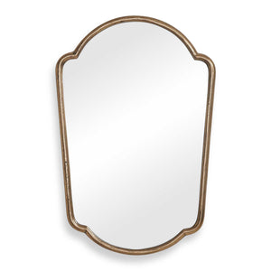 Uttermost Uttermost Naomi Cast Aluminum Wall Mirror with Curved Antique Brass Finish for Any Room 08359