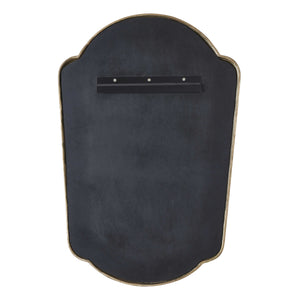 Uttermost Naomi Cast Aluminum Wall Mirror with Curved Antique Brass Finish for Any Room