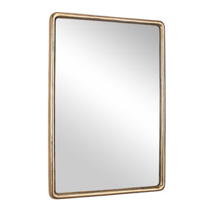 Uttermost Burton Cast Aluminum Antique Brass Wall Mirror for Patio or Entryway