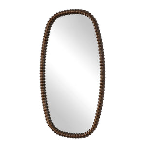 Uttermost Apphia Aged Bronze Ribbed Frame Wall Mirror for Any Room Decor