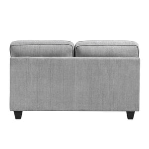 English Elm Contemporary Chenille Sofa and Loveseat Set with Pocket Coil Cushions for Living Rooms Gray B011S02475