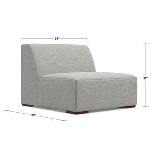 English Elm Rex Center Sofa Module - Modern Armless Chair In Eco-Friendly Fabric, Customizable & Durable Comfort B136P199237-GIGA