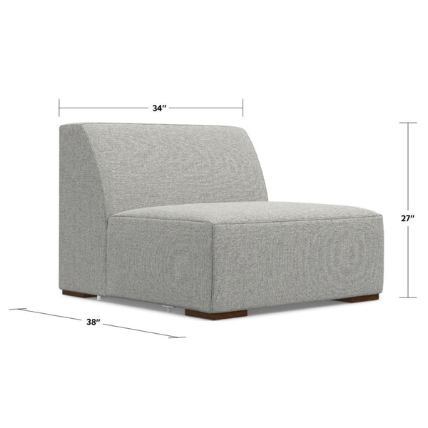 English Elm Rex Center Sofa Module - Modern Armless Chair In Eco-Friendly Fabric, Customizable & Durable Comfort B136P199237-GIGA