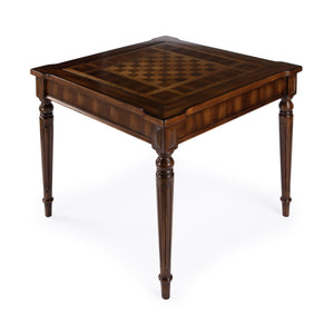 Butler Specialty Vincent Stylish Multi-game Card Table With Reversible Top For Chess, Checkers, And Blackjack Play Medium Brown Poplar Wood,Mdf,Cherry,Maple And Walnut Veneers 837011-butler