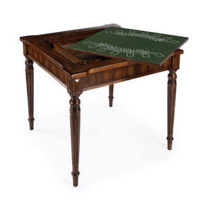 Butler Specialty Vincent Stylish Multi-game Card Table With Reversible Top For Chess, Checkers, And Blackjack Play Medium Brown Poplar Wood,Mdf,Cherry,Maple And Walnut Veneers 837011-butler