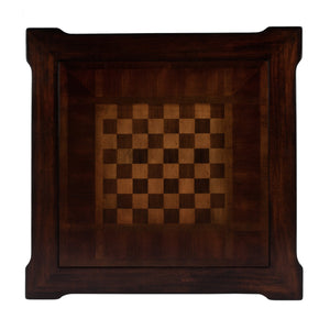 Butler Specialty Vincent Stylish Multi-game Card Table With Reversible Top For Chess, Checkers, And Blackjack Play Dark Brown Poplar Wood,Mdf,Cherry,Maple And Walnut Veneers 837024-butler