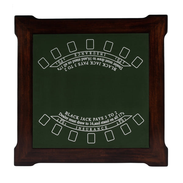 Butler Specialty Vincent Stylish Multi-game Card Table With Reversible Top For Chess, Checkers, And Blackjack Play Dark Brown Poplar Wood,Mdf,Cherry,Maple And Walnut Veneers 837024-butler