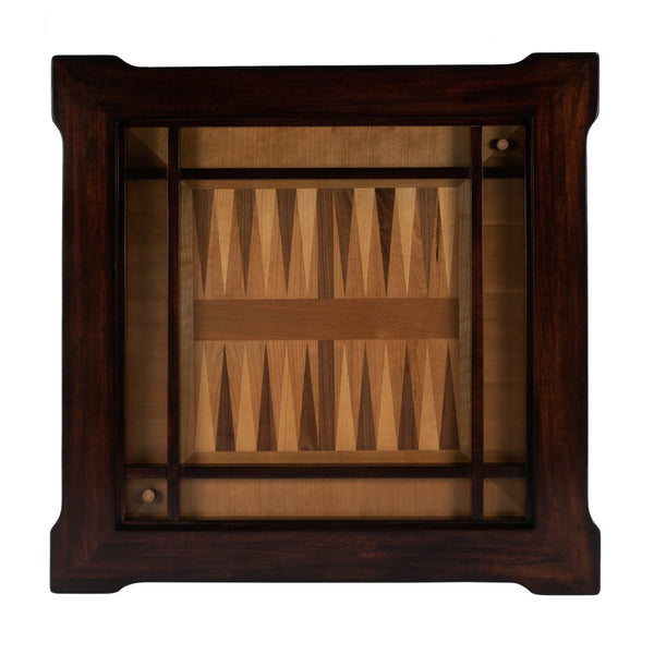 Butler Specialty Vincent Stylish Multi-game Card Table With Reversible Top For Chess, Checkers, And Blackjack Play Dark Brown Poplar Wood,Mdf,Cherry,Maple And Walnut Veneers 837024-butler