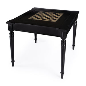 Butler Specialty Vincent Stylish Multi-game Card Table With Reversible Top For Chess, Checkers, And Blackjack Play Black Poplar Wood,Mdf,Cherry,Maple And Walnut Veneers 837111-butler