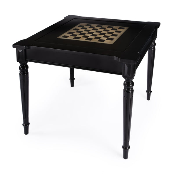 Butler Specialty Vincent Stylish Multi-game Card Table With Reversible Top For Chess, Checkers, And Blackjack Play Black Poplar Wood,Mdf,Cherry,Maple And Walnut Veneers 837111-butler