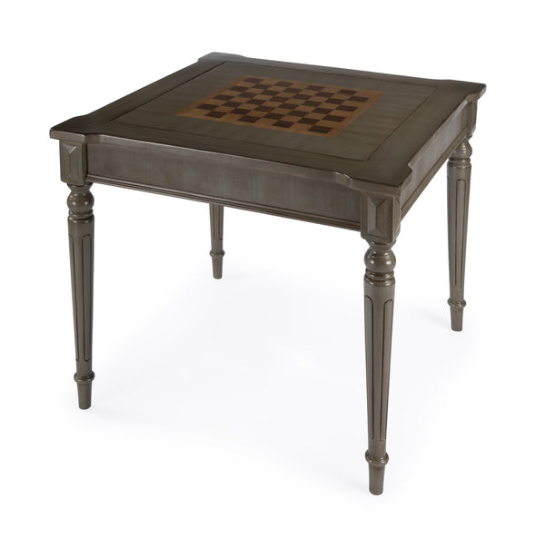 Butler Specialty Vincent Stylish Multi-game Card Table With Reversible Top For Chess, Checkers, And Blackjack Play Gray Rubberwood Solids,Cherry,Maple And Walnut Veneers,Mdf 837148-butler