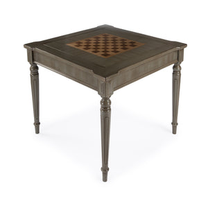 Butler Specialty Vincent Stylish Multi-game Card Table With Reversible Top For Chess, Checkers, And Blackjack Play Gray Rubberwood Solids,Cherry,Maple And Walnut Veneers,Mdf 837148-butler