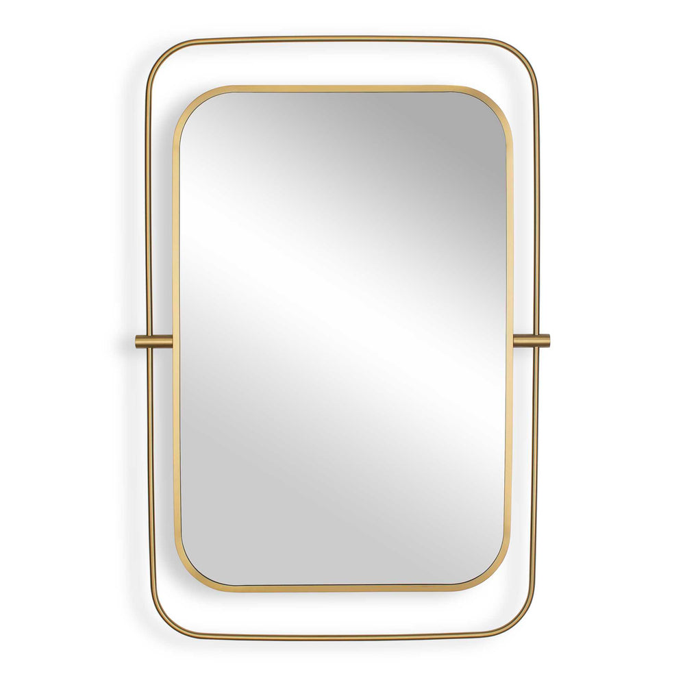 Uttermost Uttermost Moreni Antique Brass Wall Mirror with Floating Double Frame Rounded Corners 08372