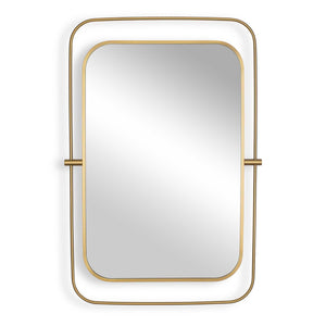 Uttermost Uttermost Moreni Antique Brass Wall Mirror with Floating Double Frame Rounded Corners 08372